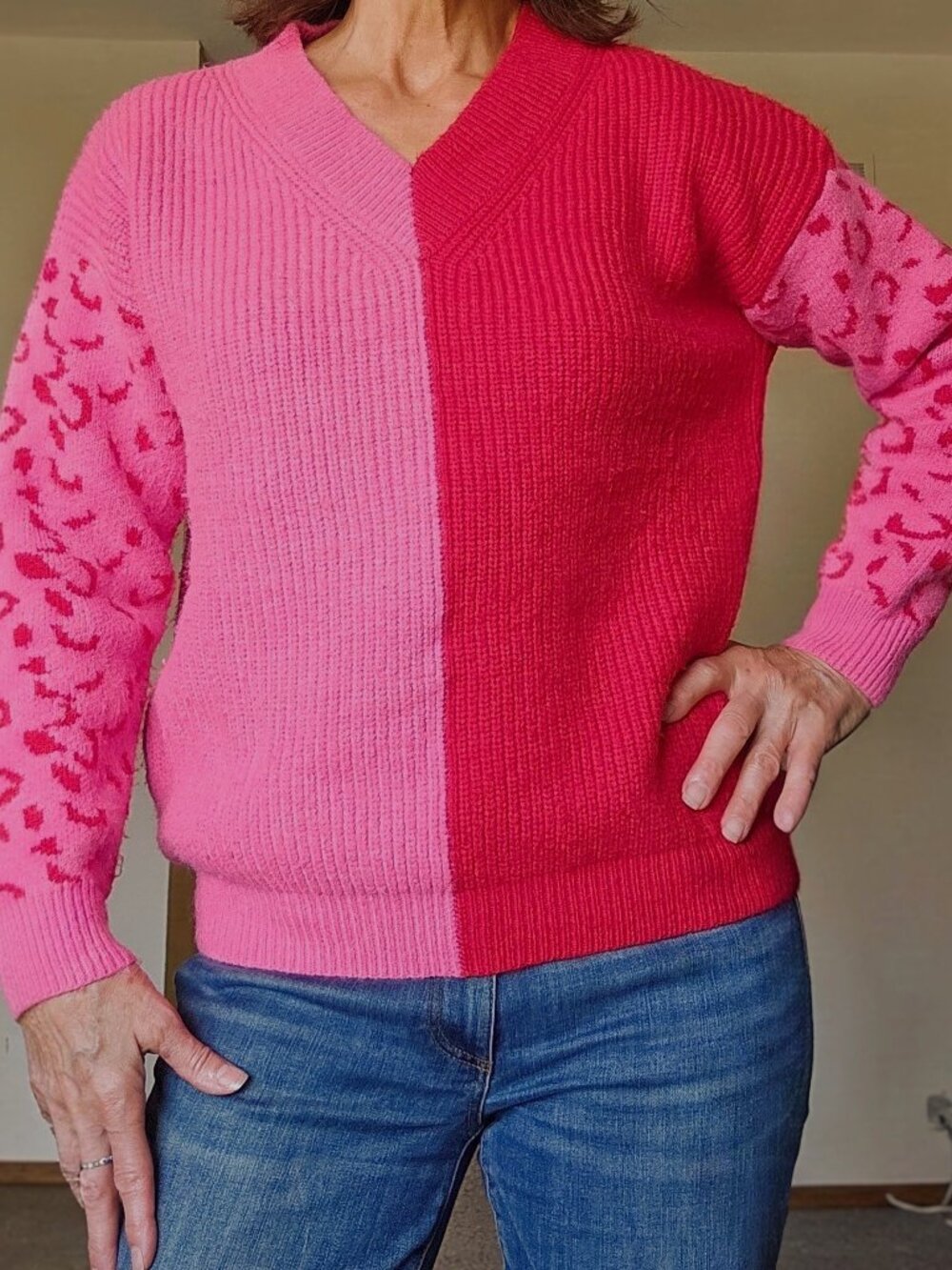 Red & Pink Sweater